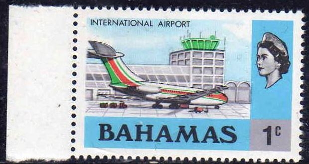 BAHAMAS 1971 Scott 313 Sello Nuevo Avión Aeropuerto Internacional 1c 